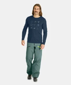 ORTOVOX T-Shirts & Longsleeves^185 MERINO BRAND OUTLINE LS M deepocean
