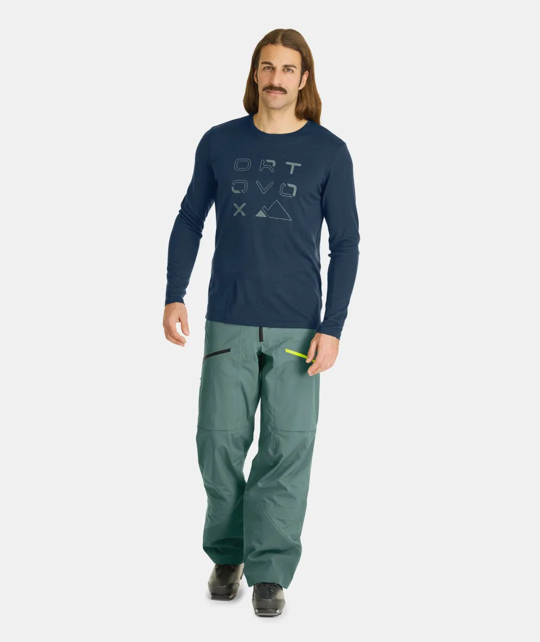 ORTOVOX T-Shirts & Longsleeves^185 MERINO BRAND OUTLINE LS M deepocean