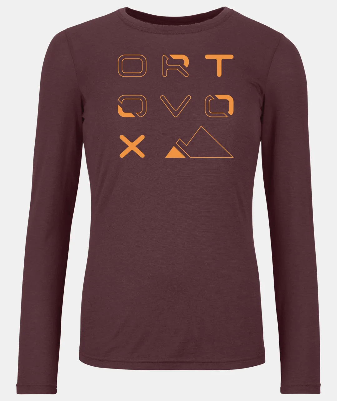 ORTOVOX T-Shirts & Longsleeves^185 MERINO BRAND OUTLINE LS W winetasting