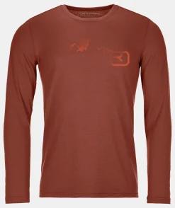 ORTOVOX T-Shirts & Longsleeves^185 MERINO LOGO SPRAY LS M clayorange