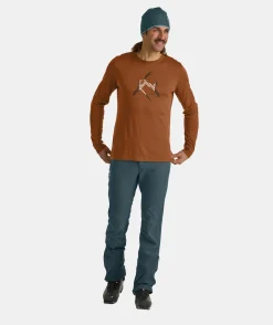 ORTOVOX T-Shirts & Longsleeves^185 MERINO MTN CUTOUT LS M bristlebrown