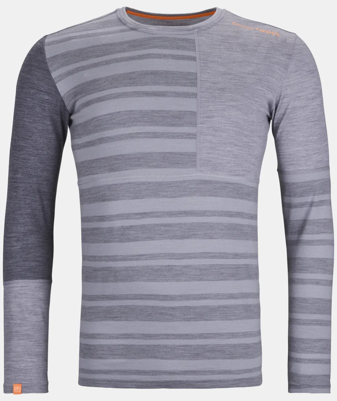 ORTOVOX Baselayer^185 ROCK'N'WOOL LONG SLEEVE M greyblend
