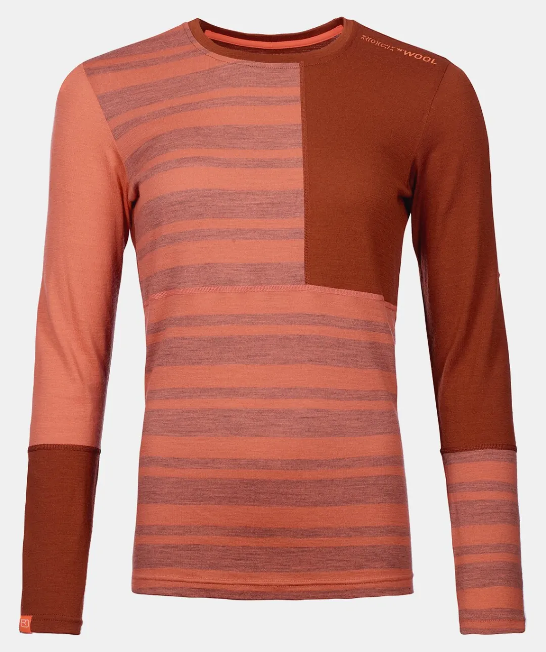 ORTOVOX Baselayer^185 ROCK'N'WOOL LONG SLEEVE W coral