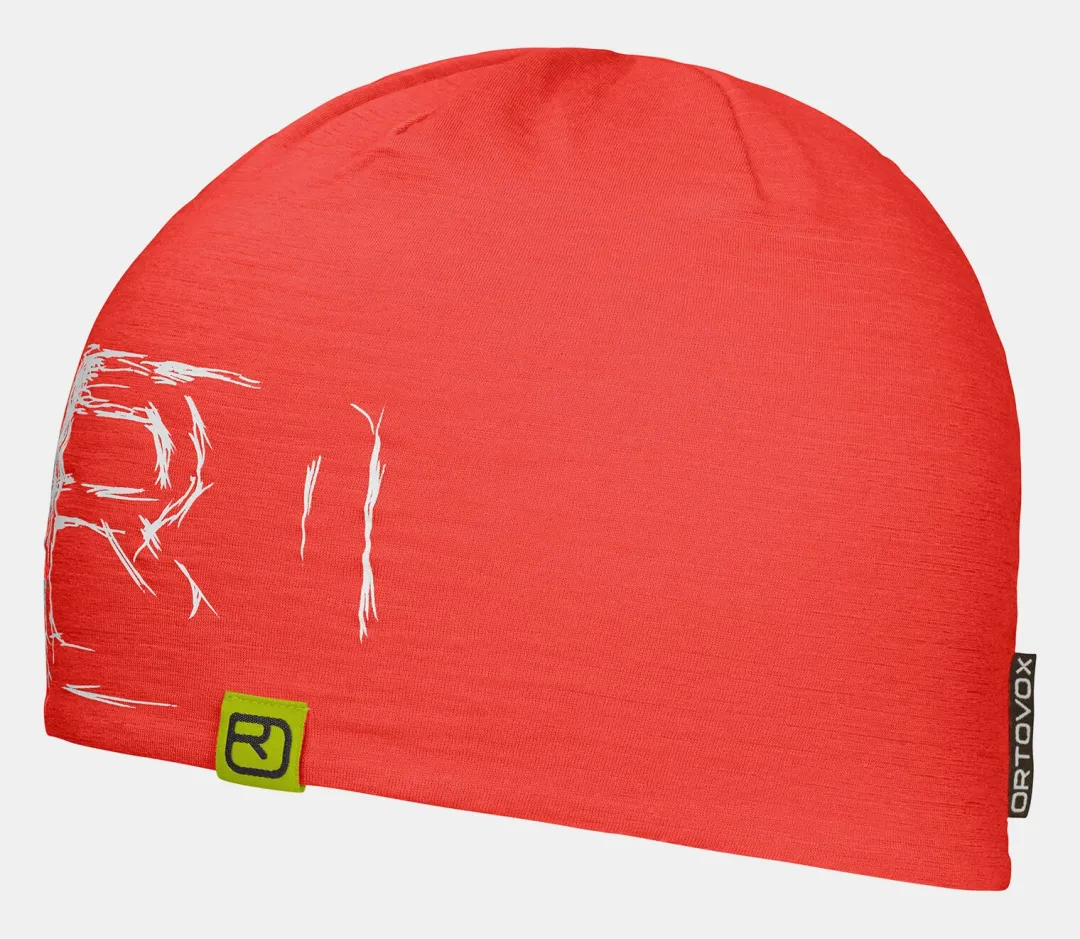 ORTOVOX Headwear & Neckwarmer^120 TEC LOGO BEANIE coral