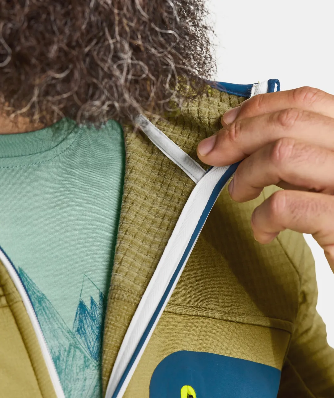 ORTOVOX Hoodies & Fleece-Jacken^FLEECE GRID HOODY M heritageblue