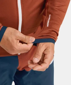 ORTOVOX Hoodies & Fleece-Jacken^FLEECE GRID HOODY M clayorange