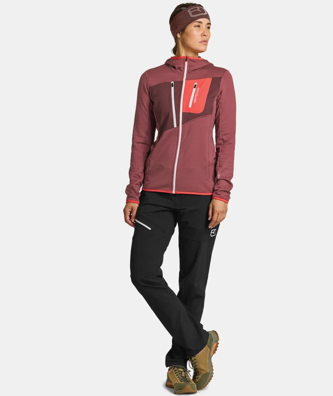 ORTOVOX Hoodies & Fleece-Jacken^FLEECE GRID HOODY W wabisabi