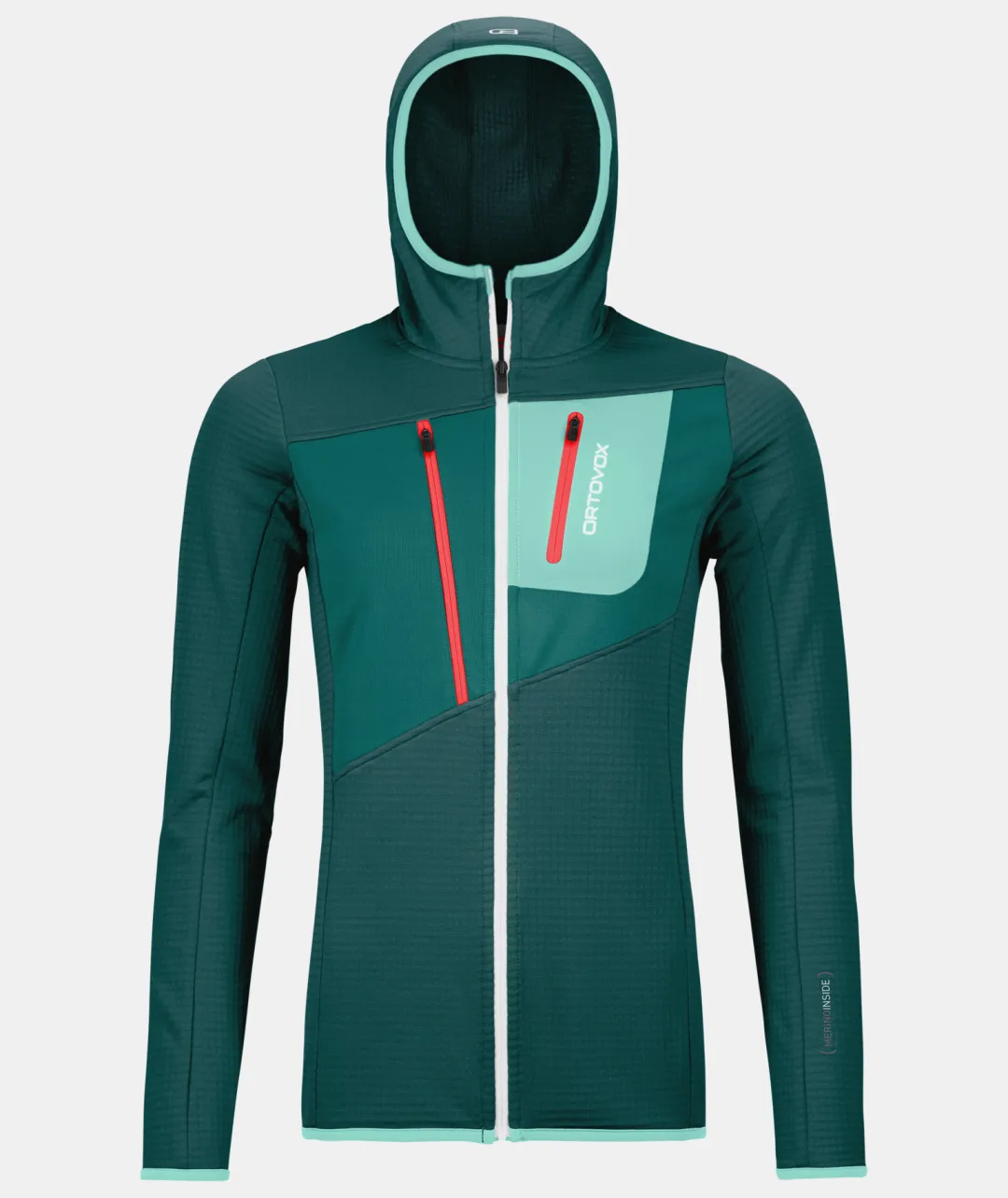 ORTOVOX Hoodies & Fleece-Jacken^FLEECE GRID HOODY W darkpacific