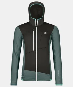 ORTOVOX Hoodies & Fleece-Jacken^FLEECE GRID HOODY W darkarcticgrey