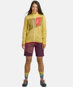 ORTOVOX Hoodies & Fleece-Jacken^FLEECE GRID JACKET W darkpacific