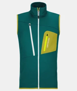 ORTOVOX Jacken & Westen^FLEECE GRID VEST M pacificgreen