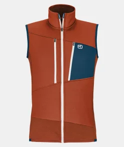 ORTOVOX Jacken & Westen^FLEECE GRID VEST M clayorange