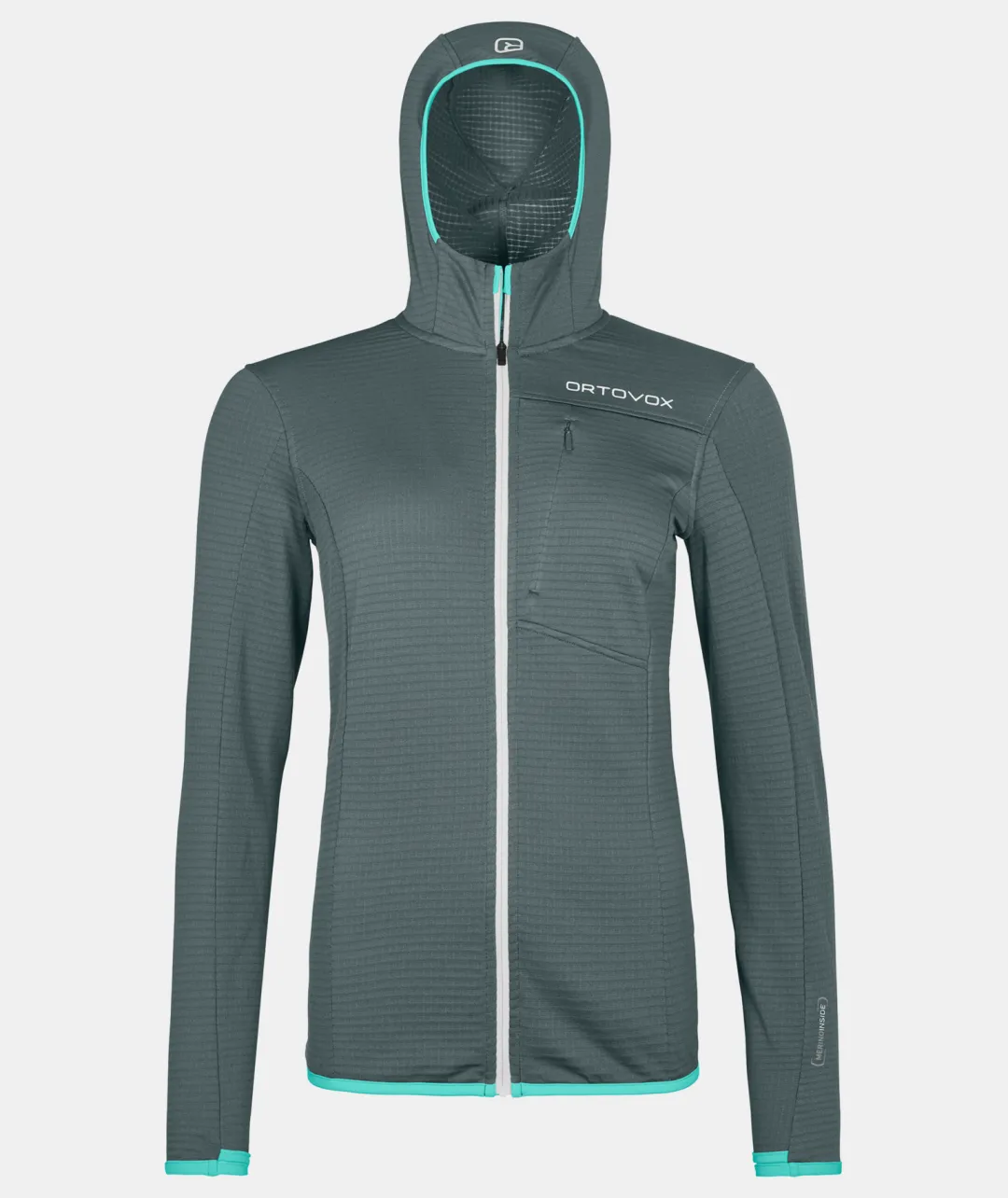 ORTOVOX Hoodies & Fleece-Jacken^FLEECE LIGHT GRID HOODED JKT W darkarcticgrey