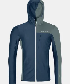 ORTOVOX Hoodies & Fleece-Jacken^FLEECE LIGHT GRID HOODED JKT M deepocean