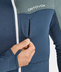 ORTOVOX Hoodies & Fleece-Jacken^FLEECE LIGHT GRID HOODED JKT M deepocean