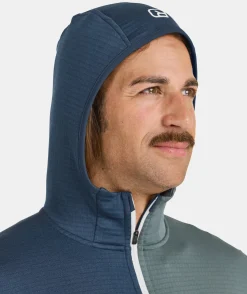 ORTOVOX Hoodies & Fleece-Jacken^FLEECE LIGHT GRID HOODED JKT M deepocean