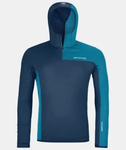 ORTOVOX Hoodies & Fleece-Jacken^FLEECE LIGHT GRID ZN HOODY M deepocean