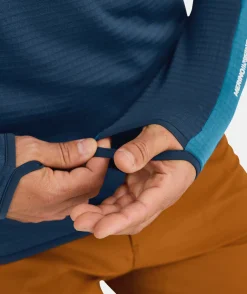 ORTOVOX Hoodies & Fleece-Jacken^FLEECE LIGHT GRID ZN HOODY M deepocean
