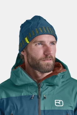 ORTOVOX Headwear & Neckwarmer^MERINO TANGRAM KNIT BEANIE mountainblue